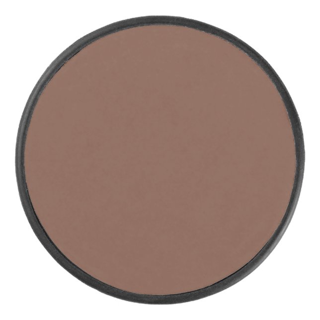 Mocha Brown Solid Color | Classic | elegant Eishockey Puck (Vorderseite)