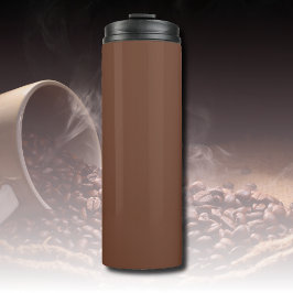 Mocha Brown Solid Color | Classic | elegant Thermosbecher