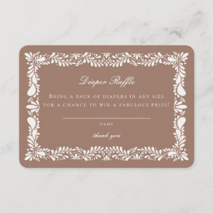 Mocha Brown Talavera Tile Diaper Beilage Begleitkarte