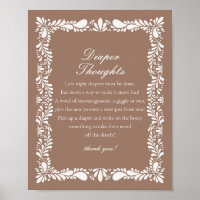 Mocha Brown Talavera Tile Diaper Gedanken Dusche