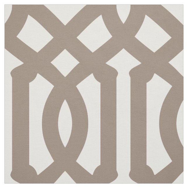 Mocha Brown Trellis Large Scale Stoff (Muster)
