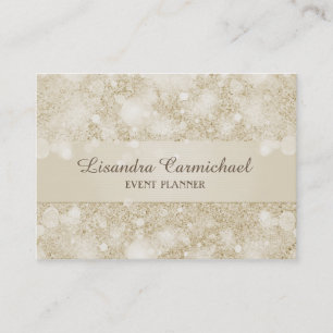 Mocha Cream Bokeh Event Plane Business Cards Visitenkarte