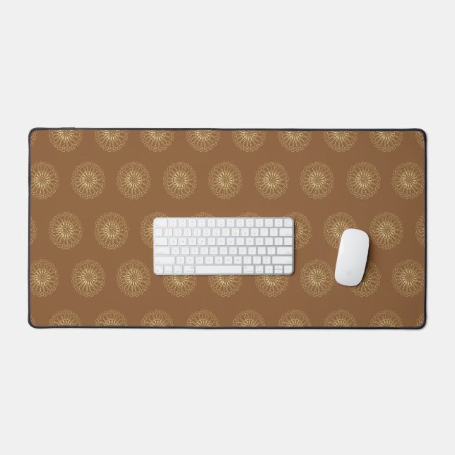 Mocha | Golden Zinnia Flower Medallions (Clavier et souris)