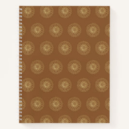 Mocha | Golden Zinnia Flower Medallions Notizbuch