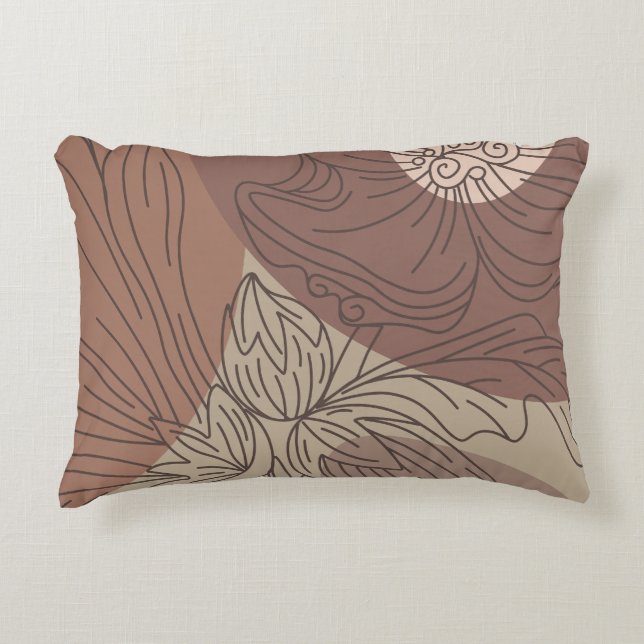 Mocha Hibiskus Botanische Harmonie für Set Dekokissen (Vorderseite)