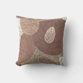 Mocha Hibiskus Botanische Harmonie Kissen