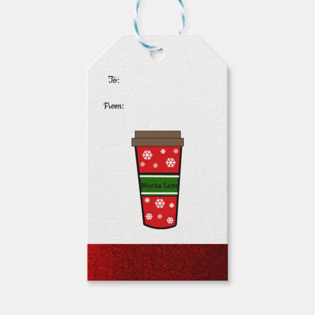 Mocha Latte Holiday Drink Geschenkanhänger (Vorderseite)