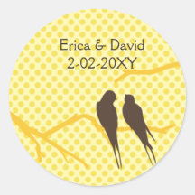 Mocha lovebirds Hochzeitslabel