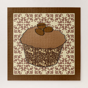 Mocha / Mattierter Kaffee Kuchen, Spitzen Hintergr