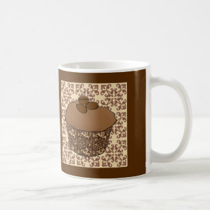 Mocha / Mattierter Kaffee Kuchen, Spitzen Hintergr Kaffeetasse