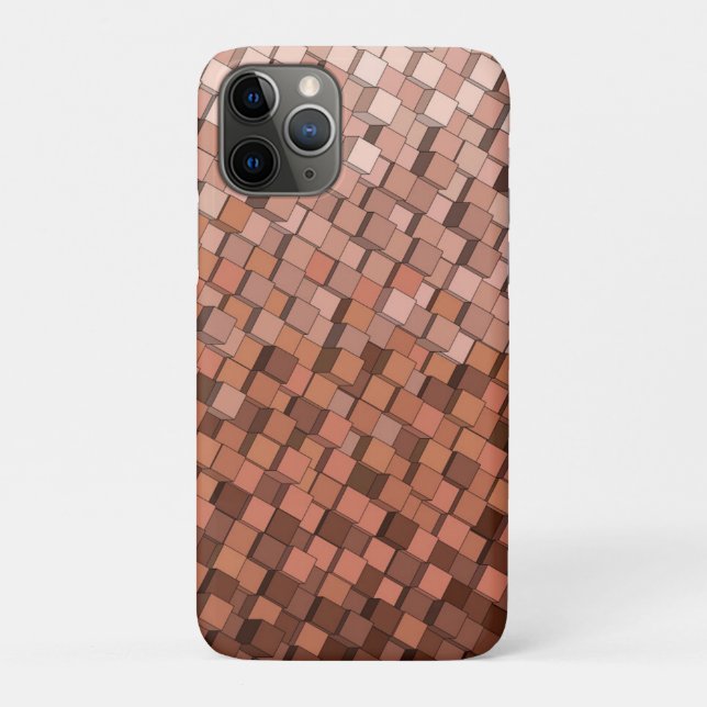 Mocha Mousse 3D Cube Pattern Case-Mate iPhone Hülle (Rückseite)