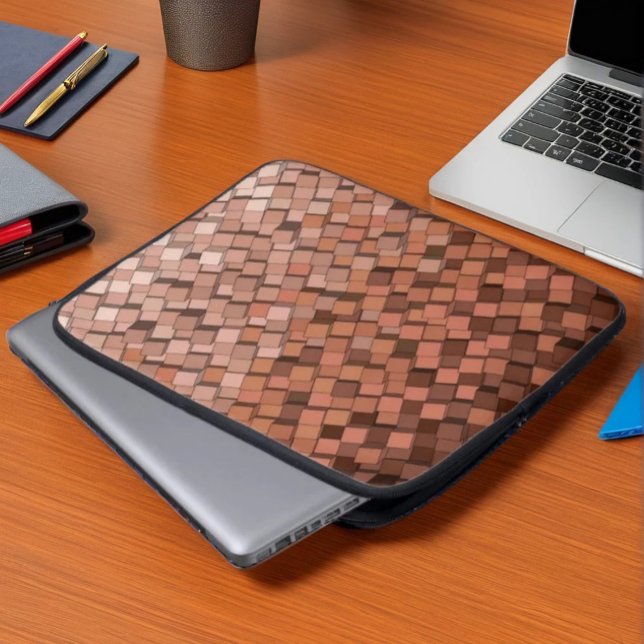 Mocha Mousse 3D Cube Pattern Laptop-Sieb Laptopschutzhülle (Von Creator hochgeladen)