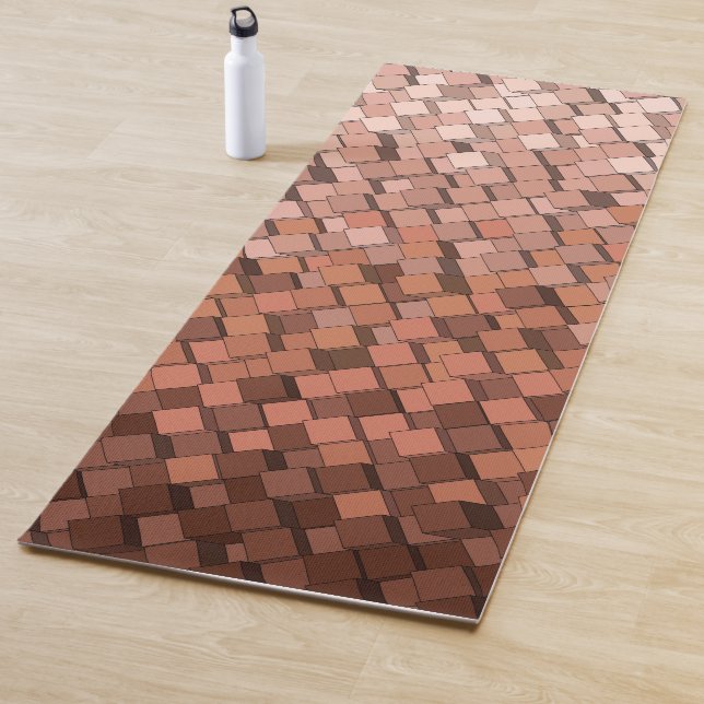 Mocha Mousse 3D Cube Pattern Yoga Mat Yogamatte (Beispiel)
