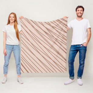 Mocha-Mousse-Abstrakt handgezeichnete Kritzel-Lini Fleecedecke
