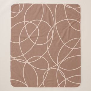 Mocha Mousse abstrakte handgezeichnete Doodles (1) Sherpadecke
