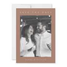 Mocha Mousse Boho Foto Save the Date