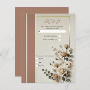 Mocha Mousse & Bone White Neutral UAWG Einladung