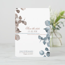 Mocha Mousse Botanical Save the Date Einladung