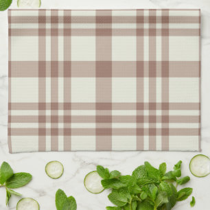 Mocha-Mousse-Braun-Kariert-Tartan-Muster  Geschirrtuch