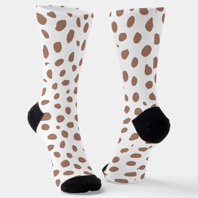 Mocha Mousse Cheetah Print Socken (Gewinkelt)