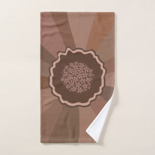 Mocha Mousse Daisy Floral Badhandtuch Set