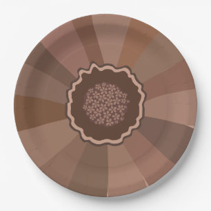 Mocha Mousse Daisy Floral Pappteller