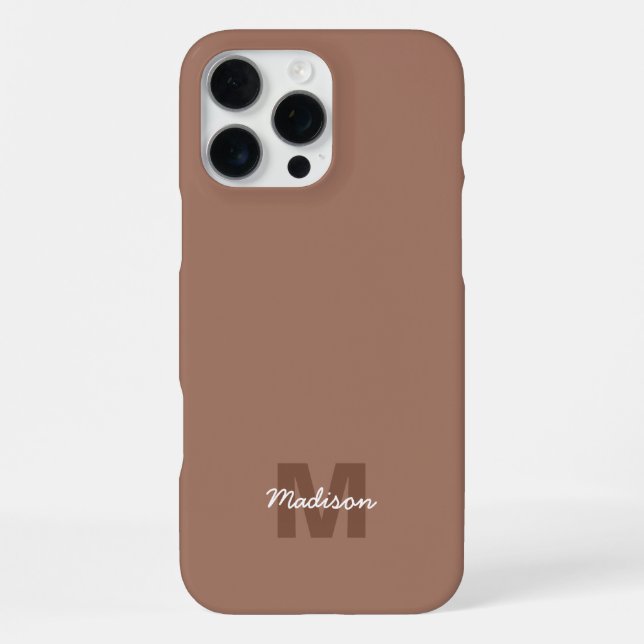 Mocha Mousse Farbe des 2025 benutzerdefinierten Mo iPhone 16 Pro Max Hülle (Rückseite)