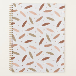 Mocha Mousse Feathers Planner Planer