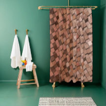 Mocha Mousse Geometric Duschvorhang