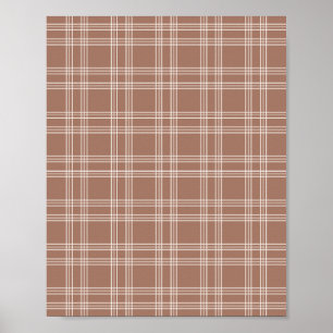 Mocha Mousse Gingham Poster
