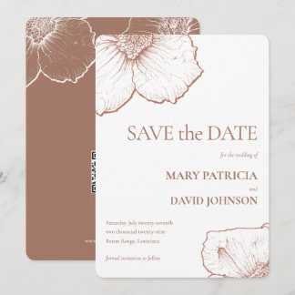 Mocha Mousse Moderne Minimalistische Hochzeit 🌿 B Save The Date