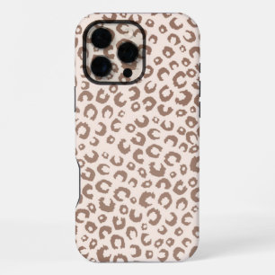 Mocha Mousse und Cream Tan Leopard Muster iPhone 16 Pro Max Hülle