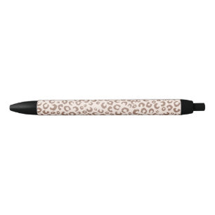 Mocha Mousse und Cream Tan Leopard Muster Kugelschreiber