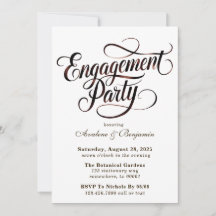 Mocha Mousse Watercolor Writing Engagement Party