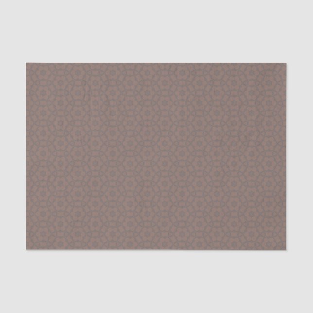 Mocha Mousse Western Folk Neutral Geometric Seidenpapier (Vorderseite)