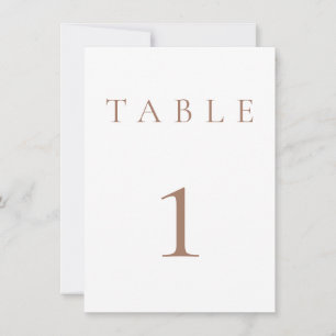 Mocha Mousse & White Wedding/Event-Tischnummer
