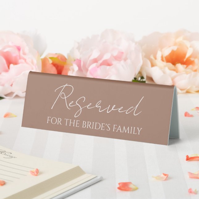 Mocha reserviert für Brautverheiratung Tischaufsteller (In Situ (Hochzeit))