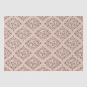 Mocha Rokoko Revival Lotus Mandala Mid Mod Ogee Seidenpapier