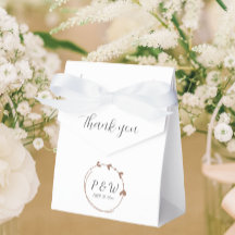 Mocha Simple Heart Wreath Monogram Wedding