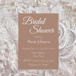 Mocha Simple Style Brautparty Einladung