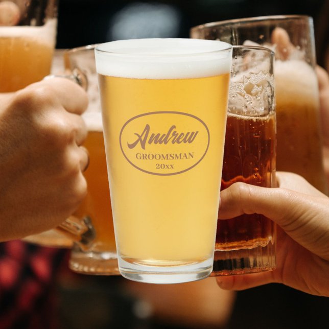 Mocha Stylized Wedding Trauzeuge Glas (In Situ)