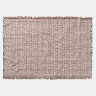 Mocha-Tan-Griechisches Schlüssel-Muster Decke