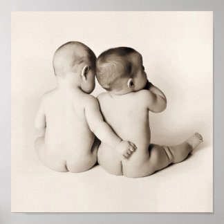 Mocha Twin Baby Bottoms Poster
