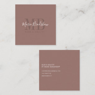 Mocha und Creme Quadratische Visitenkarte