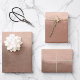 Mocha Watercolor Abstract Geschenkpapier Set