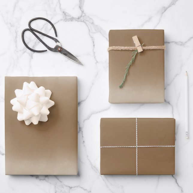 Mocha Watercolor Abstract Geschenkpapier Set (Vorderseite)