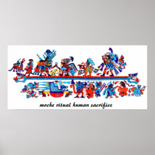 moche rituelles menschliches Opfer Poster