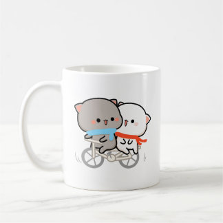 Mochi Cat Peach and Goma Kaffeetasse