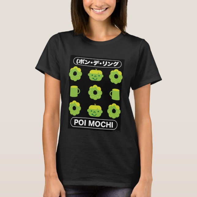 Mochi Donuts Poi Mochi und Kaffee T - Shirt (Vorderseite)
