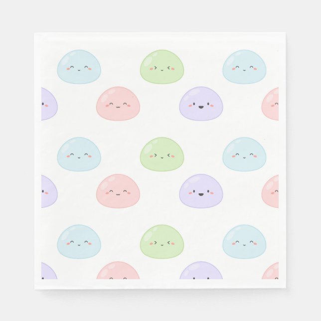 Mochi Geburtstag Serviette (Vorderseite)